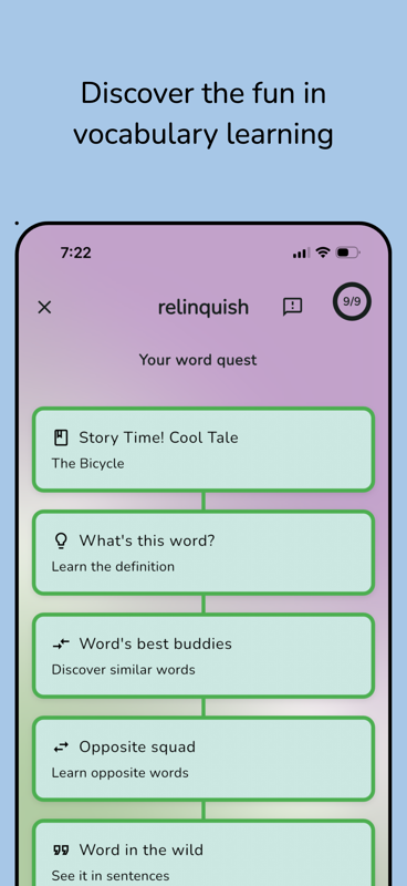 Vocabulary Stories app